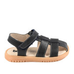 Sandales garon bopy chaussures bleu marine cuir