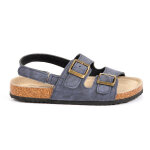 Sandales garon bleu marine semelles anatomiques wheeling cuir
