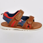 Sandales garon wheeling marron en cuir cuir