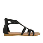 Sandales fille noir  perles girl time