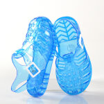 Sandales de plage bleues transparentes enfants