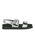 Sandales plates femme argent  scratch vice versa