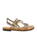 Sandales plates femme beige et dor vice versa