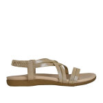 Sandales plates femme dor avec lastique vice versa