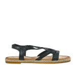 Sandales plates femme noir iris vice versa