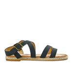 Sandales plates femme noir vice versa