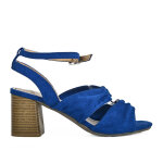Sandales  talons femme bleu mascara cuir