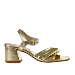 Sandales  talons femme en cuir dor tipo alto cuir
