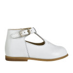 Sandales saloms bb fille en cuir blanc tipo alto by bopy cuir