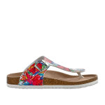 Tongs femme multicolore semelles anatomiques tamiko cuir