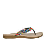 Tongs femme noir / multicolore avec strass vice versa