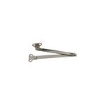 2 compas coulisseaux avec arrt droite / gauche acier nickel l. 200 mm x l. 10 mm