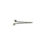 2 compas coulisseaux sans arrt droite / gauche acier nickel l. 300 mm x l. 10 mm