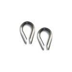 2 cosse - coeur en inox  8 mm acier inoxydable