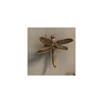 2 d�corations murales libellules dor�es h. 18, 5cm emde