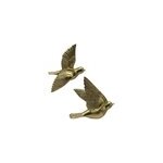2 d�corations murales oiseaux volants en r�sine dor� 12, 5 x 15 cm emdedesign