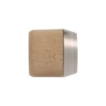 2 embouts bouchons pour tringle  rideau bague mtal chrom, bois de htre . 2, 8 mobois