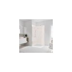 2 panneaux muraux de salle de bains l. 100 x h. 210 cm, effet crpi greige, schulte decodesign