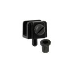 2 pivots pour porte en verre l. 20 mm x h. 16 mm