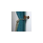 2 porte embrasses rideau bois de htre chne fonc l. 52mm mobois