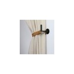 2 porte embrasses  rideaux bois de htre noir 11cm mobois