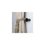 2 porte embrasses rideau bois de htre noir mat l. 30mm mobois