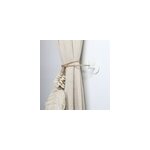 2 porte embrasses rideau mtal blanc mat l. 33, 5mm mobois