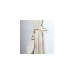 2 porte embrasses rideau mtal blanc mat l. 53, 5mm mobois