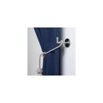 2 porte embrasses rideau mtal gris chrom mat l. 53, 5mm mobois