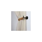2 porte embrasses rideau mtal noir mat l. 53, 5mm mobois