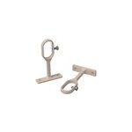 2 supports acier laqus blanc pour tringle de penderie 3 x 1, 5 cm