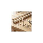 2 supports acier laqu�s blanc pour tringle de penderie 3 x 1, 5 cm