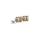 2 verrous s'entrouvrants bricard alpha  bouton et cylindre 30 mm
