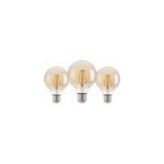 3 ampoules led décoratives globe e27 400lm verre ambré, blanc chaud 12w eglo 3 ampoules led décoratives globe e27 400lm verre ambré, blanc chaud 12w eglo