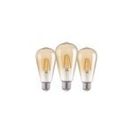 3 ampoules led décoratives goutte e27 400lm verre ambré, blanc chaud 12w eglo 3 ampoules led décoratives goutte e27 400lm verre ambré, blanc chaud 12w eglo