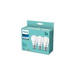 3 ampoules led e27 806lm blanc froid 60w philips lighting