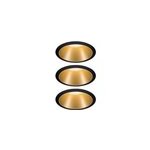 3 spots encastrables cole led intégrée blanc chaud ip44 3x470lm Ø8cm doré finition noire paulmann 3 spots encastrables cole led intégrée blanc chaud ip44 3x470lm Ø8cm doré finition noire paulmann