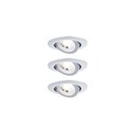 3 spots encastrables paulmann led intgre 3000k ip20 3x580lm rond orientable chrom paulmann