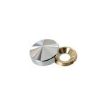 4 cache - vis conique laiton chrom� �22 mm