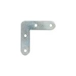 4 equerres de chaise acier inox l. 80 x h. 25 x p. 25 mm