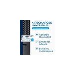 4 recharges de 500g universelles pour absorbeur d'humidit starwax