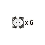 6 prises de courant 2 ports avec terre legrand c�liane sans plaque