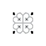 8 carreaux adh�sifs motif rosace grise l. 10 x h. 10 x l. 0, 4cm