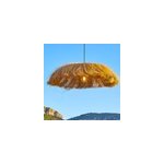 Abat - jour pour suspension ext�rieur en toile de jute e27 h. 22 x �. 75 cm lumisky havana