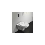 Abattant wc blanc en bois avec frein de chute bemis