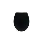 Abattant wc d�clipsable noir avec frein de chute ikaria