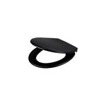 Abattant wc goodhome diani coloris noir en duraplast avec frein de chute