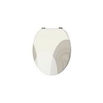 Abattant wc levasseur stone taupe en thermodur avec frein de chute