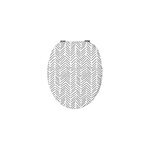 Abattant wc noir et blanc chevron en plastique thermodur  clipser avec frein de chute