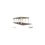Carport simple karl bois naturel surface 23. 1m² Carport simple karl bois naturel surface 23. 1m²